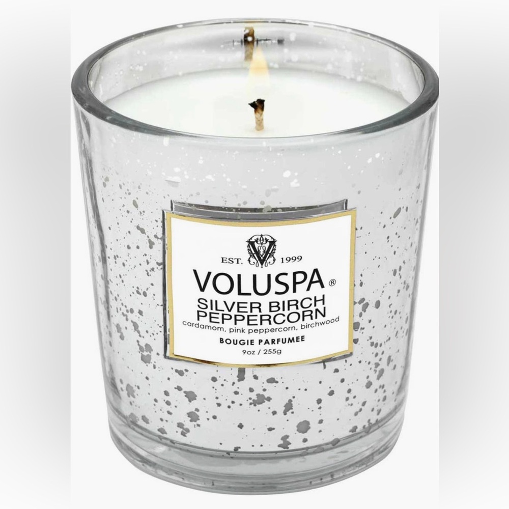 Voluspa Silver Birch Peppercorn Candle